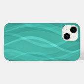Jadedampfgewässer abstraktes Aqua-Blau Case-Mate iPhone Hülle (Rückseite (Horizontal))