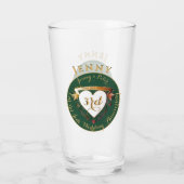 Jadefarbe zum 3. Hochzeitstag Glas (Rückseite)