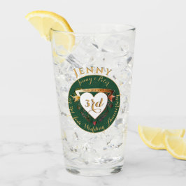 Jadefarbe zum 3. Hochzeitstag Glas