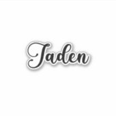 Jaden Name - Handgeschriebene Kalligrafie Aufkleber (Vorderseite)