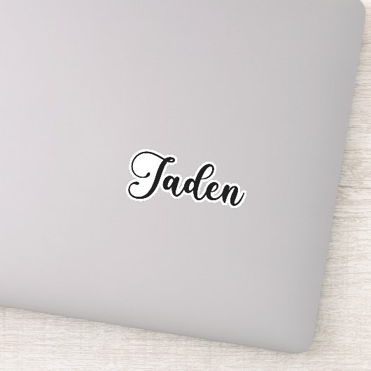 Jaden Name - Handgeschriebene Kalligrafie Aufkleber (Detail)