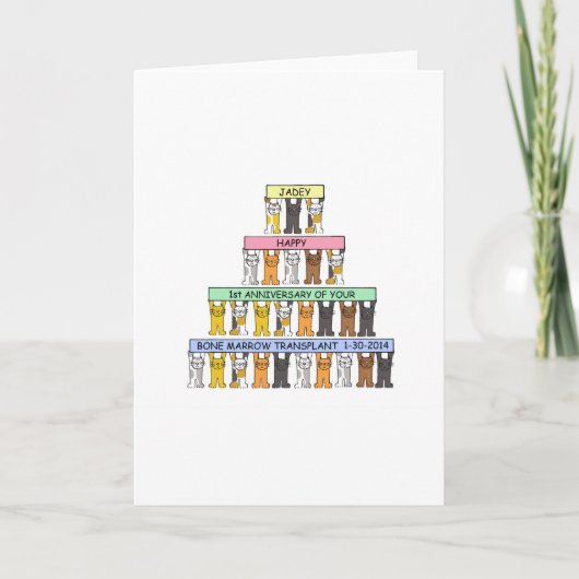 Jadey Bone Marrow Anniversary Karte (Vorderseite)