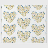 J'adore. Adore Fall. Herbstlaube und Blaubeeren Geschenkpapier (Flach)