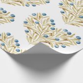 J'adore. Adore Fall. Herbstlaube und Blaubeeren Geschenkpapier (Ecke)