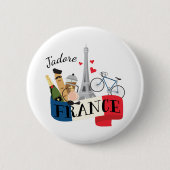 Jadore Frankreich Button (Vorderseite)