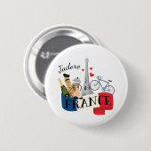 Jadore Frankreich Button (Vorne & Hinten)