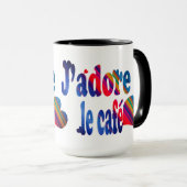 J'adore le café tasse (VorderseiteRechts)