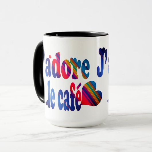 J'adore le café tasse (Vorderseite Links)