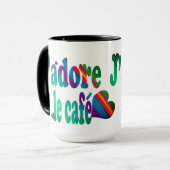 J'adore le café tasse (Vorderseite Links)
