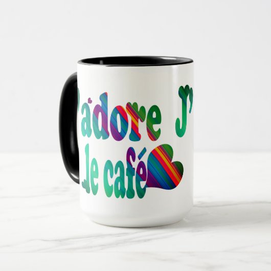 J'adore le café tasse (Vorderseite Links)