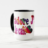 J'adore le café tasse (Vorderseite Links)