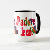 J'adore le café tasse (VorderseiteRechts)