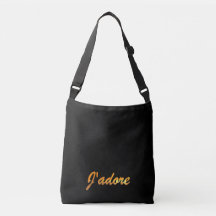 J'adore Leinwand Messenger Tasche