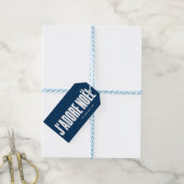 J'adore Noël! Geschenkanhänger (Mit Garn)