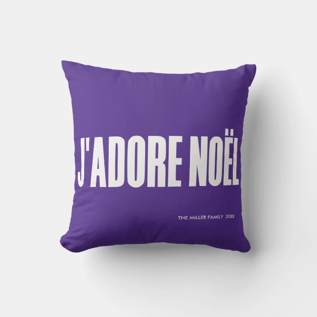 J'adore Noël! Kissen (Vorderseite)