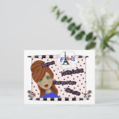 J'adore Paris Diva Postkarte (Stehend Vorderseite)