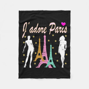 J'ADORE PARIS EIFFEL TOWER DESIGN FLEECEDECKE