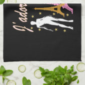 J'ADORE PARIS EIFFEL TOWER DESIGN GESCHIRRTUCH (Gefaltet)