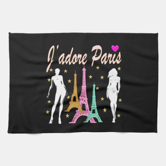 J'ADORE PARIS EIFFEL TOWER DESIGN GESCHIRRTUCH (Horizontal)