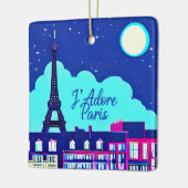 J'adore Paris - Fantasy Paris Unter dem Vollmond Keramikornament (Links)