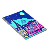 J'adore Paris - Fantasy Paris Unter dem Vollmond Notizblock (Rechte Seite)