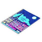 J'adore Paris - Fantasy Paris Unter dem Vollmond Notizblock (Linke Seite)