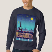 J'adore Paris - Fantasy Paris Unter dem Vollmond Sweatshirt (Vorderseite)