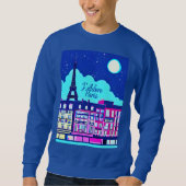 J'adore Paris - Fantasy Paris Unter dem Vollmond Sweatshirt (Vorderseite)