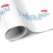 j'adore Paris (I Liebe Paris) mit roter Beete Geschenkpapier (Rolleneckpunkt)