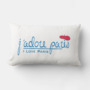 j'adore Paris (I Liebe Paris) mit roter Beete Lendenkissen