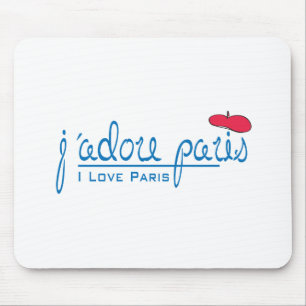 j'adore Paris (I Liebe Paris) mit roter Beete Mousepad