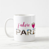 J'adore Paris, Katzen in der Liebe, Schmetterlinge Kaffeetasse (Links)