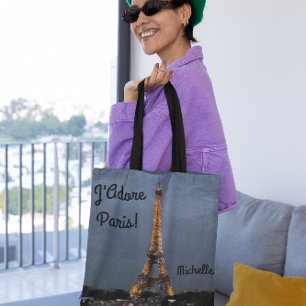 J'Adore Paris personalisierte Taschen-Tasche Tasche