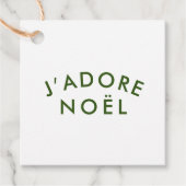 J'adore Weihnachten | Christmas Minimalistisch Gre Geschenkanhänger (Vorderseite)