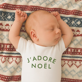 J'adore Weihnachten | Liebe Weihnachten Französisc Baby Strampler