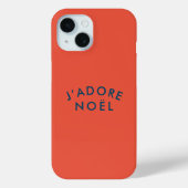 J'adore Weihnachten | Moderne Liebe Weihnachten Ro Case-Mate iPhone Hülle (Rückseite)