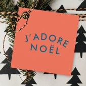 J'adore Weihnachten | Moderne Liebe Weihnachten Ro Geschenkanhänger