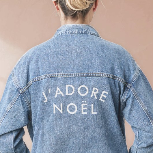 J'adore Weihnachten | Moderne Liebe Weihnachten St Jeansjacke