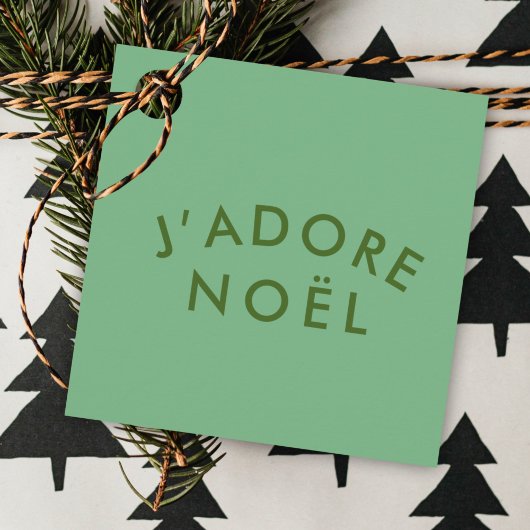 J'adore Weihnachten | Moderne Minimalistische Lieb Geschenkanhänger