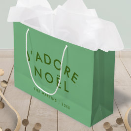 J'adore Weihnachten | Moderne Minimalistische Lieb Große Geschenktüte