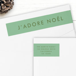 J'adore Weihnachten | Moderne Weihnachts-Grüne Rüc