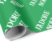 J'adore Weihnachten Weihnachtspapier Geschenkpapier (Rolleneckpunkt)