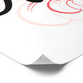 Jaelyn Artistic Name Design mit Blume Poster (Ecke)