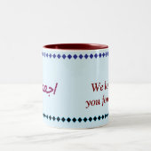 Jafar arabischer Name - Custom Coffee Cup name Zweifarbige Tasse (Mittel)