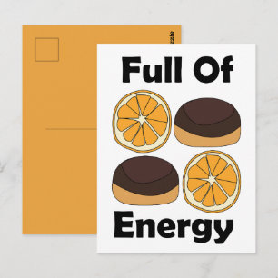 Jaffa Schokoladen-Orangen-Kuchen voller Energie Postkarte