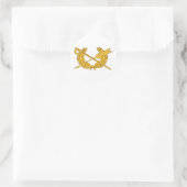 Jag 1 runder aufkleber (Tasche)