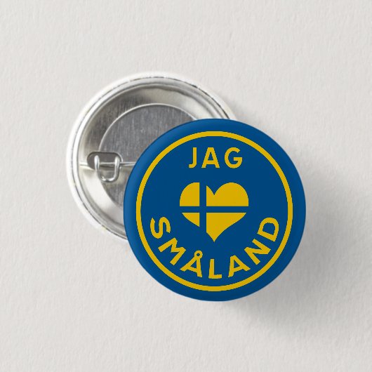 Jag älskar Småland - I love Småland Button (Vorne & Hinten)