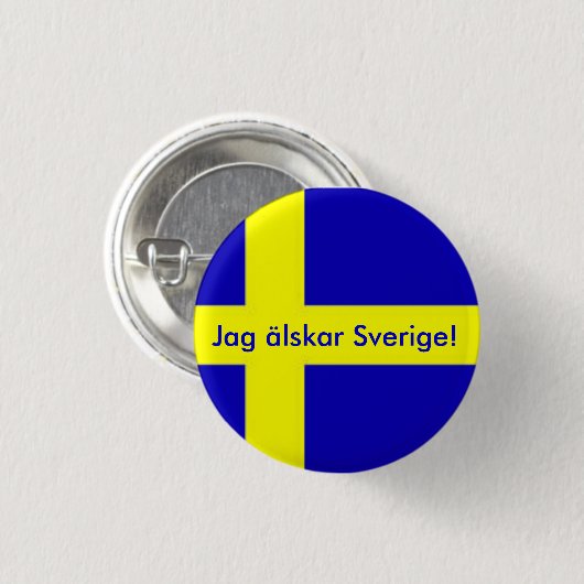 Jag älskar Sverige Button (Vorne & Hinten)