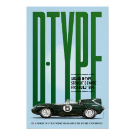 Jag D-Type Tribute Poster