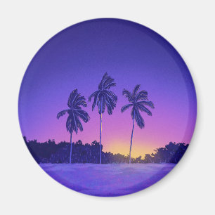Jag den Sonnenuntergang – Tropische Palme Sonnenun Magnet
